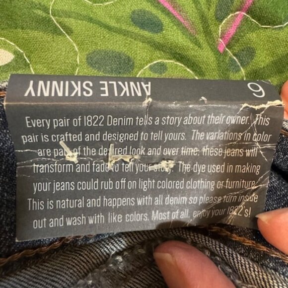 1822 Stretch Denim Size 6 | Mid Wash Slim Fit Jeans | Everyday Casual Minimalist - Picture 10 of 13